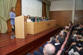 Sarah Almagro Vallejo. I Premios del Aula de Economía y Deporte de la Universidad de Málaga. Edificio del Rectorado. Febrero de 2024