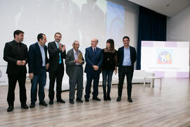 Entrega del premio CIMA 2017 a Francisco Contreras, "Súper Paco". Inauguración del 7º Congreso Internacional de Actividad Física Deportiva para Mayores. Escuela Técnica Superior de Ingeniería de Telecomunicaciones y de Informática. Noviembre de 2017