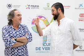 Manu Sánchez y Selu García Cossío. Curso "30 años de Carnaval de Cádiz, máximo exponente del humor crítico" . Cursos de Verano de la Universidad de Málaga. Vélez-Málaga. Julio de 2019