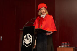 Intervención de María del Carmen Mingorance. Imposición de la Medalla de Oro de la Universidad de Córdoba a la Universidad de Málaga. Córdoba. Junio de 2022