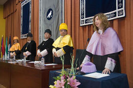 Toma de posesión de nuevos decanos, directores de centro y defensores de la Comunidad Universitaria. Paraninfo. Febrero de 2008