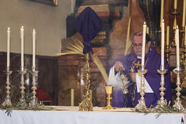 Justo Díaz Villarreal. Misa de Lunes Santo de la Cofradía de los Estudiantes. Iglesia de San Agustín. Abril de 2022