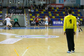 Partido Universidad del Miño - Universidad de Málaga. Categoría masculina. Campeonato Europeo Universitario de Balonmano. Antequera. Julio de 2017