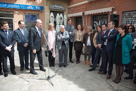 Inauguración de la plazuela "Jesús Castellanos" en el centro histórico de Málaga. Marzo de 2013