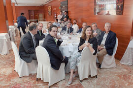 Almuerzo-Hermandad. Nombramiento de la Cofradía de los Estudiantes como miembro de honor de la Asociación de Antiguos Alumnos de la Universidad de Málaga. Foro Alumni-UMA. Mayo 2014
