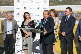 Intervención de José Ángel Narváez. Colocación de la primera piedra de la nueva Facultad de Psicología. Campus de Teatinos. Noviembre de 2017