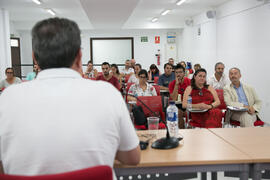 Asistentes a la conferencia de Antonio Guevara Plaza. Curso "Patrimonio y Turismo Cultural". Cursos de Verano de la Universidad de Málaga. Vélez Málaga. Julio de 2018