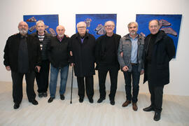 Foto de grupo. Inauguración de la exposición "Inventario", de Buly. Centro de Arte Contemporáneo Francisco Hernández, Vélez-Málaga. Diciembre de 2018