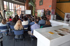 Inauguración de la exposición 'Libros y luz para el tercer milenio'. Biblioteca General. Abril 2015