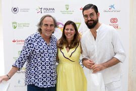 Manu Sánchez, Selu García Cossío y Elsa Álvarez. Curso "30 años de Carnaval de Cádiz, máximo exponente del humor crítico" . Cursos de Verano de la Universidad de Málaga. Vélez-Málaga. Julio de 2019