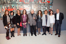 Presentación del mural de Eugenio Chicano para la Facultad de Económicas. Facultad de Ciencias Económicas y Empresariales. Diciembre de 2014