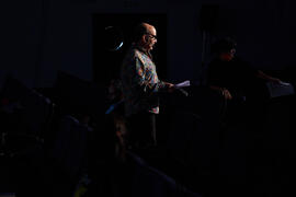José Corbacho en el ensayo de la gala de inauguración de la 31ª edición de Fancine de la Universidad de Málaga. Cine Albéniz. Noviembre de 2021