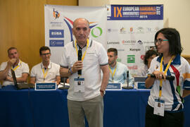Acto para el sorteo del calendario de competición. Campeonato Europeo Universitario de Balonmano. Antequera. Julio de 2017