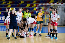 Partido Universidad de Valencia - Universidad de Aksaray. Categoría femenina. Campeonato Europeo Universitario de Balonmano. Antequera. Julio de 2017