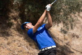 Jugador de la Universidad de Málaga. Campeonato Europeo de Golf Universitario. Antequera. Junio de 2019