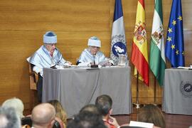 Discurso de Pilar Palomo Vázquez. Investidura como "Doctores Honoris Causa" de Antonio García Berrio y Pilar Palomo Vázquez por la Facultad de Filosofía y Letras de la Universidad de Málaga. Edificio del Rectorado. Junio de 2024