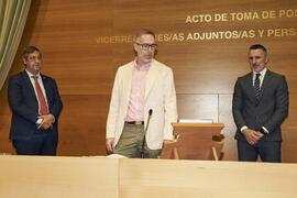 Toma de posesión de Santiago Palanco López como nuevo Vicerrector Adjunto de Sostenibilidad de la Universidad de Málaga. Edificio del Rectorado. Abril de 2024