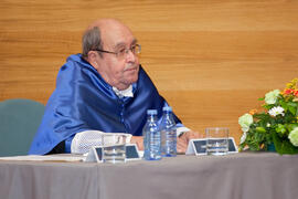 Antonio García-Bellido en su investidura como Doctor "Honoris Causa" por la Facultad de Ciencias de la Universidad de Málaga. Rectorado. Marzo de 2015