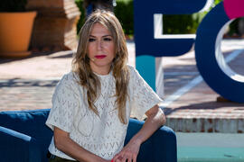 Cristina Mena. "Dialogando" con Theresa Zabell. Jardín Botánico de la Universidad de Málaga. Mayo de 2021