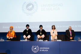 Mesa presidencial. Apertura del Curso Académico 2019/2020 de la Universidad de Málaga. Paraninfo. Septiembre de 2019