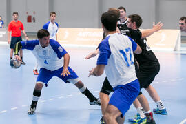 Partido Universidad de Barcelona - Universidad de Basilea. Categoría masculina. Campeonato Europeo Universitario de Balonmano. Antequera. Julio de 2017