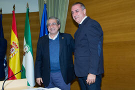 Toma de Posesión de Francisco Manuel Cazorla López como nuevo catedrático del Departamento de Microbiología de la Universidad de Málaga. Edificio del Rectorado. Febrero de 2018