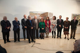 José Ángel Narváez en la inauguración de la exposición "Paisajes Andaluces", de Eugenio Chicano. Museo del Patrimonio Municipal. Diciembre de 2016