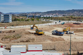 Inicio de las obras de la nueva Facultad de Turismo. Campus de Teatinos. Abril de 2021