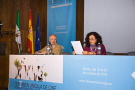 Inauguración del XXVI Certamen Bienal Internacional de Cine Científico de la Universidad de Málaga. Convento Santo Domingo, Ronda. Octubre de 2010