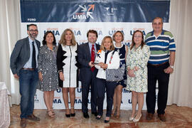 Equipo decanal de la Facultad de Derecho en el homenaje de la Asociación de Antiguos Alumnos a los decanos y directores de centro de la UMA. Foro Alumni-UMA. Mayo de 2015