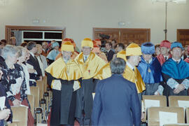 Investidura como Doctor "Honoris Causa" de D. Federico Mayor Zaragoza por la Universidad de Málaga. Paraninfo. Octubre de 1996