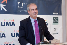 Carlos de las Heras en el nombramiento de D. Javier Urra como Miembro de Honor de la Asociación de Antiguos Alumnos de la Universidad de Málaga. Hotel AC Málaga Palacio. Diciembre de 2014