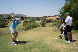 Jugada en el Campeonato Europeo de Golf Universitario. Antequera. Junio de 2019