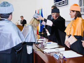 Investidura de nuevos doctores por la Universidad de Málaga 2010. Paraninfo. Enero de 2010