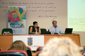 Yolanda Madrona y Ángel Parreño. Curso "La integración social, reto actual de los Servicios Sociales". Cursos de Verano de la Universidad de Málaga. Vélez Málaga. Julio de 2018