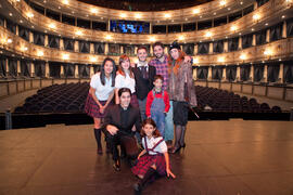 Presentadores de la gala. Ensayos para la Gala Inaugural de la XXIV edición de Fancine de la Universidad de Málaga. Teatro Cervantes. Noviembre de 2014