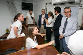 Visita al buque de investigación UCADIZ. Presentación del I curso de verano "Mares de Andalucía". Puerto de Málaga. Julio de 2018