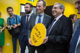 Visita del ministro Pedro Duque al edificio The Green Ray. Campus de Teatinos. Junio de 2018