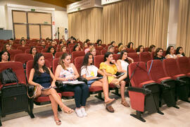 Asistentes al curso "La integración social, reto actual de los Servicios Sociales". Cursos de Verano de la Universidad de Málaga. Vélez Málaga. Julio de 2018