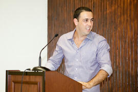 Intervención del alumno Joaquim Matins. Graduación de los alumnos del CIE de la Universidad de Málaga. Centro Internacional de Español. Julio de 2014