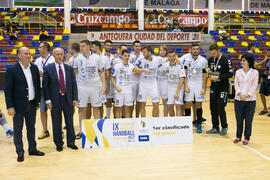 Universidad de Suceava primera clasificada en la categoría masculina. Ceremonia de clausura del Campeonato Europeo Universitario de Balonmano. Antequera. Julio de 2017