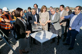 Colocación de la primera piedra de la nueva Facultad de Psicología. Campus de Teatinos. Noviembre de 2017