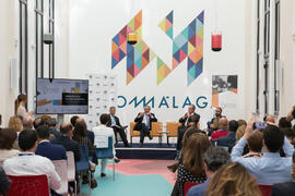Inauguración del I Workshop Red de Cátedras Estratégicas. Edificio de Tabacalera. Mayo de 2018