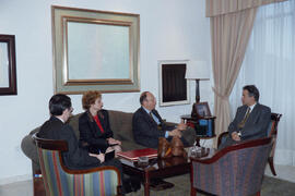 Visita del embajador de Estados Unidos a la Universidad de Málaga. Enero de 1995
