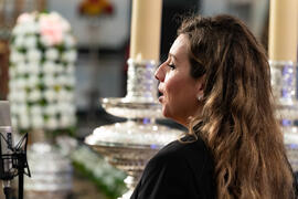 Actuación de Berna Perles en la Casa Hermandad de la Archicofradía del Paso y la Esperanza. Málaga. Marzo de 2021