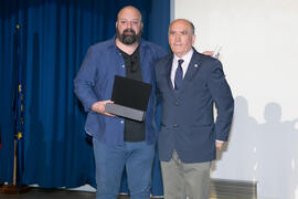 Entrega del premio Formamos Equipo al Balonmano Antequera Los Dólmenes. Gala del Deporte Universitario 2018. Escuela Técnica Superior de Ingeniería de Telecomunicaciones. Junio de 2018