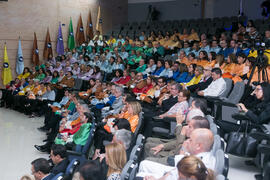 Asistentes a la Apertura del Curso Académico 2017/2018 de la Universidad de Málaga. Salón de actos de la Facultad de Turismo. Septiembre de 2017