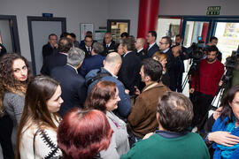 Visita de José Antonio Nieto, Secretario de Estado de Seguridad, a Aeorum. Edificio de Institutos Universitarios. Febrero de 2017