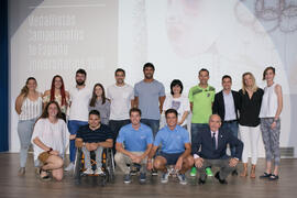 Homenaje a los medallistas de los Campeonatos de España Universitarios. Gala del Deporte Universitario 2018. Escuela Técnica Superior de Ingeniería de Telecomunicaciones. Junio de 2018