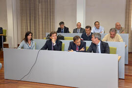 Presentación del evento deportivo UMA y Unicaja "Ser único, formamos equipo". Rectorado. Septiembre de 2013